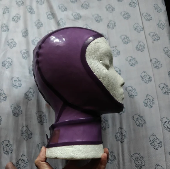 Libidex Open Face Trans Mauve Latex Hood XS - Picture 4 of 5